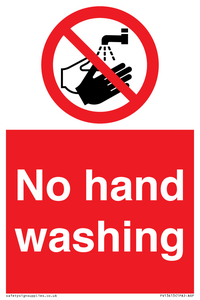 No hand washing